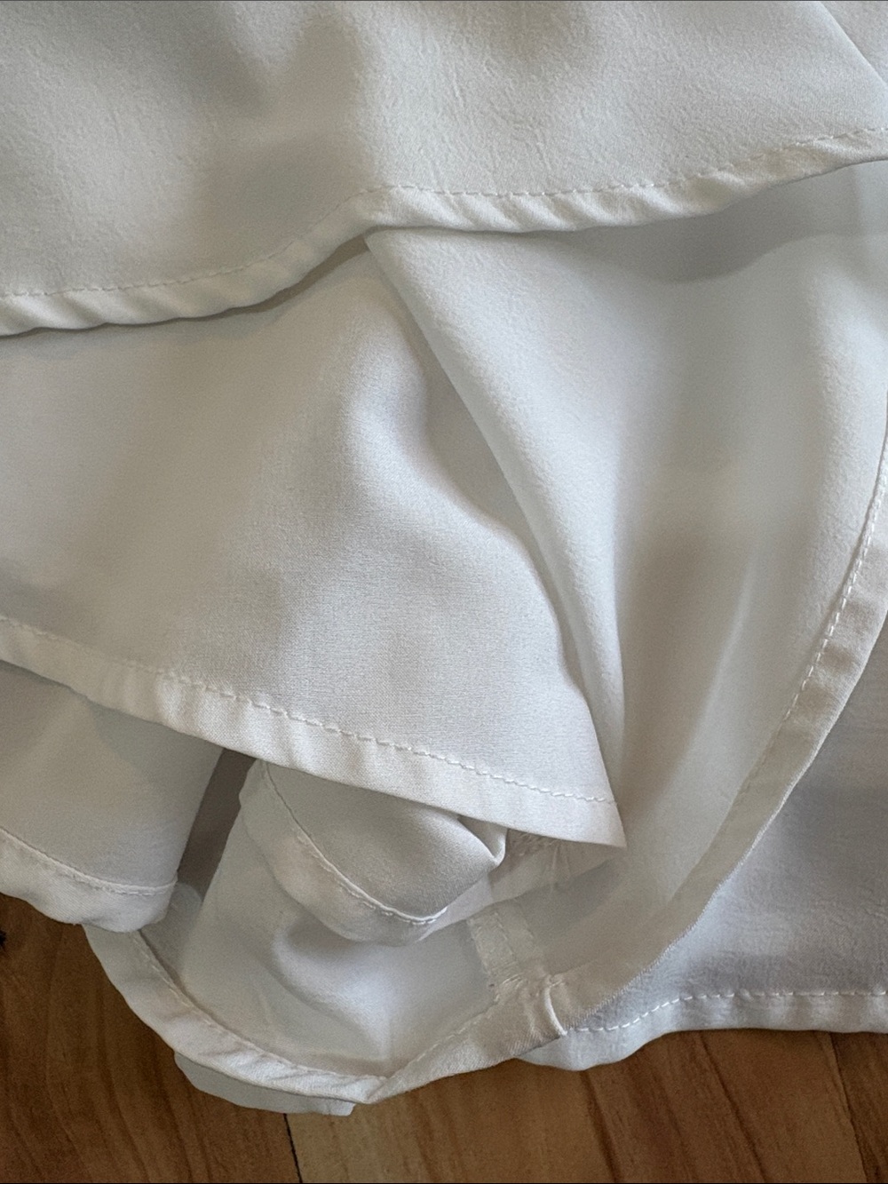 Ivory Ruffle V-Neck Mini Dress - Picture 15 of 16